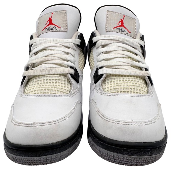 Air Jordan 4 Shoes Sneakers Retro GS Boys Size 6.5Y White Cement Grey 408452-103 - Picture 4 of 14